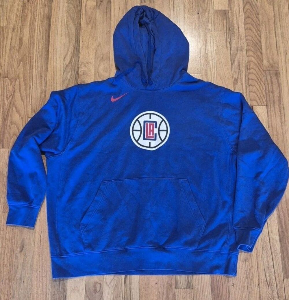 Nike NBA Los Angeles Clippers Hoodie Mens 2XL Blue Logo Basketball